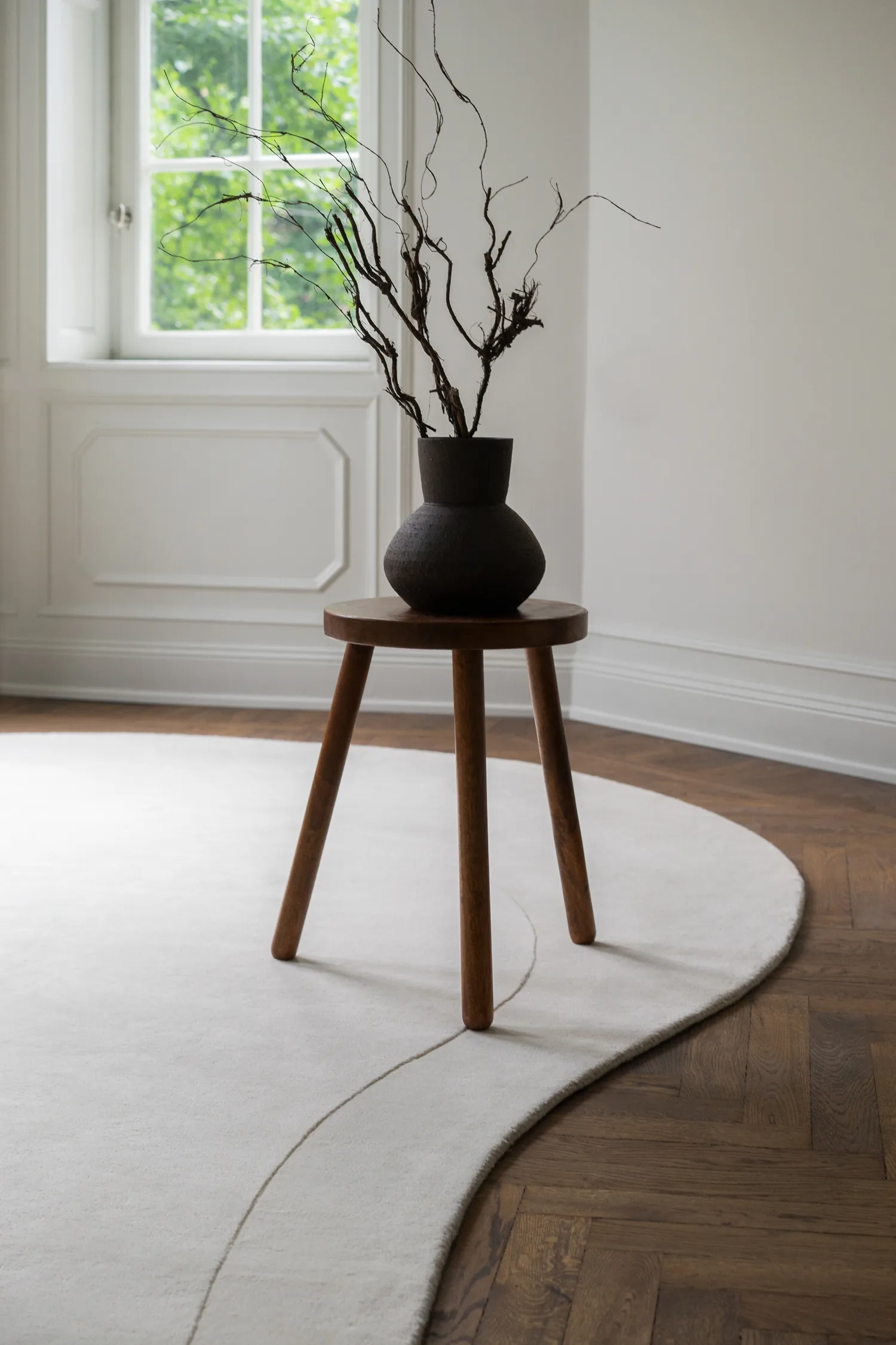 Residue Wollteppich 180 x 270cm, Bone White Layered