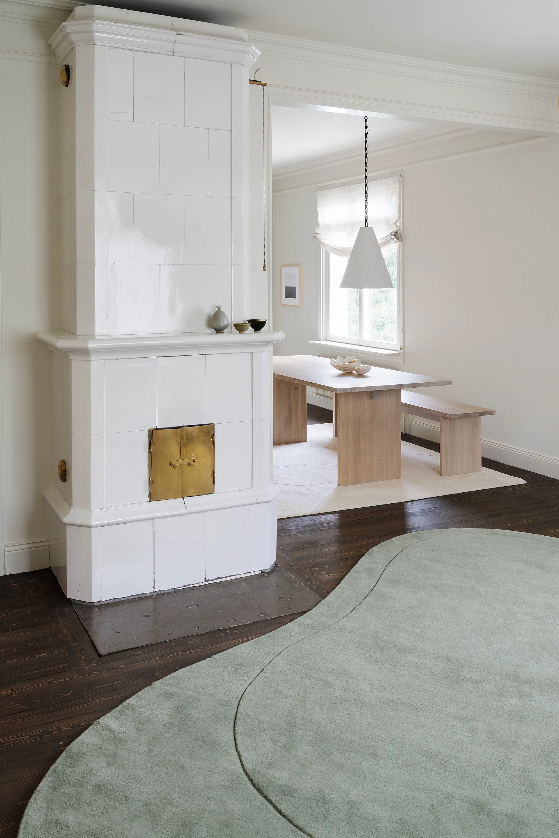 Residue Wollteppich, Sage, 180 x 270cm Layered