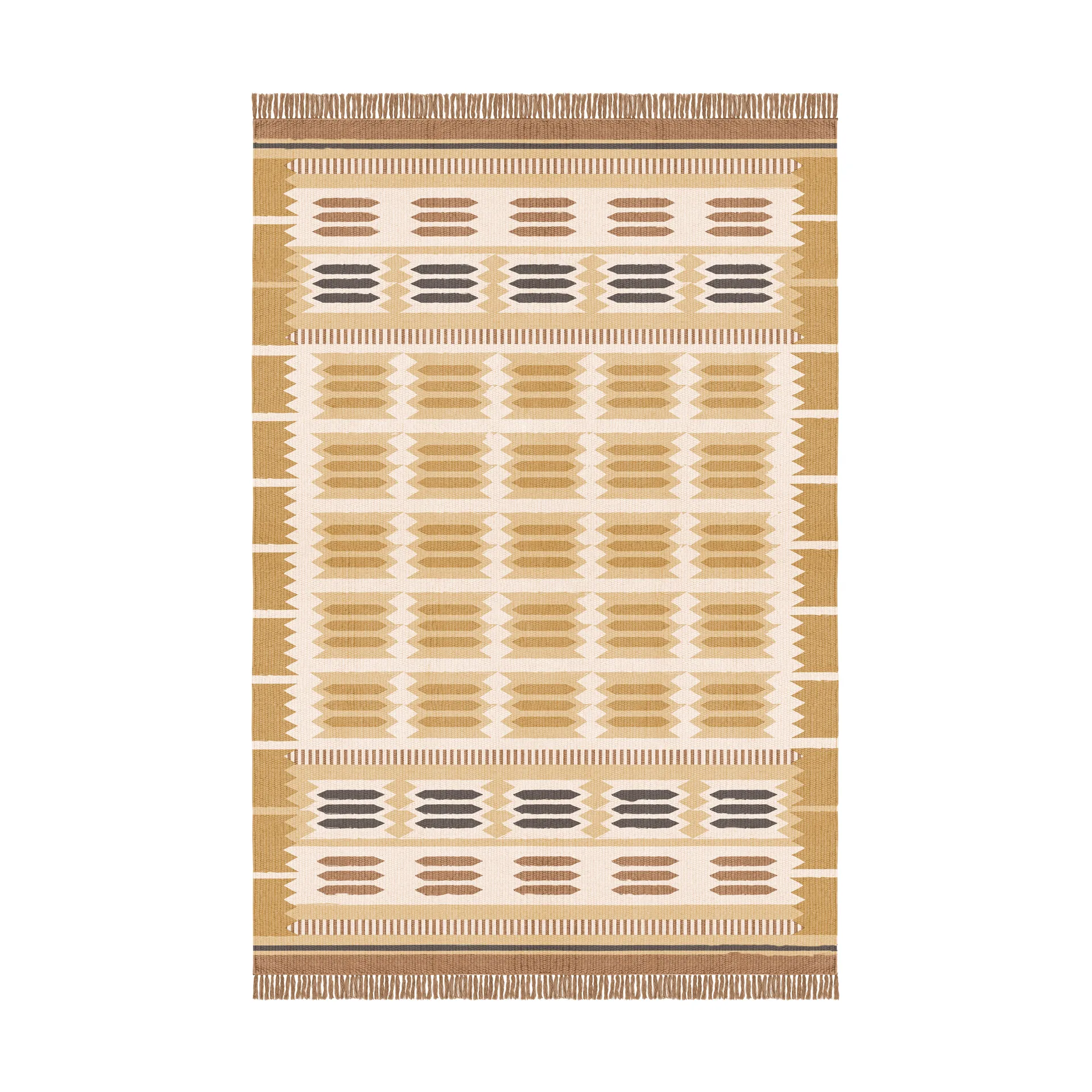 Röllakan Hilma Wollteppich, Marigold, 180x270 cm Layered