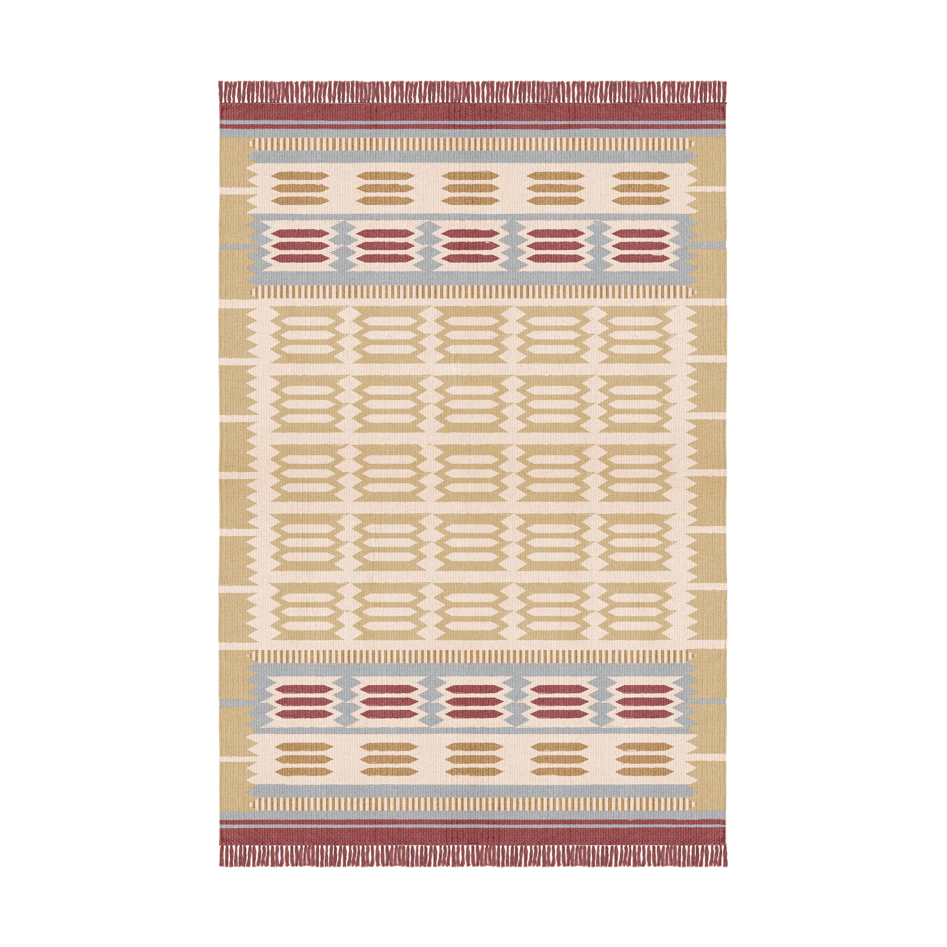 Röllakan Hilma Wollteppich, Meadow, 140x200 cm Layered