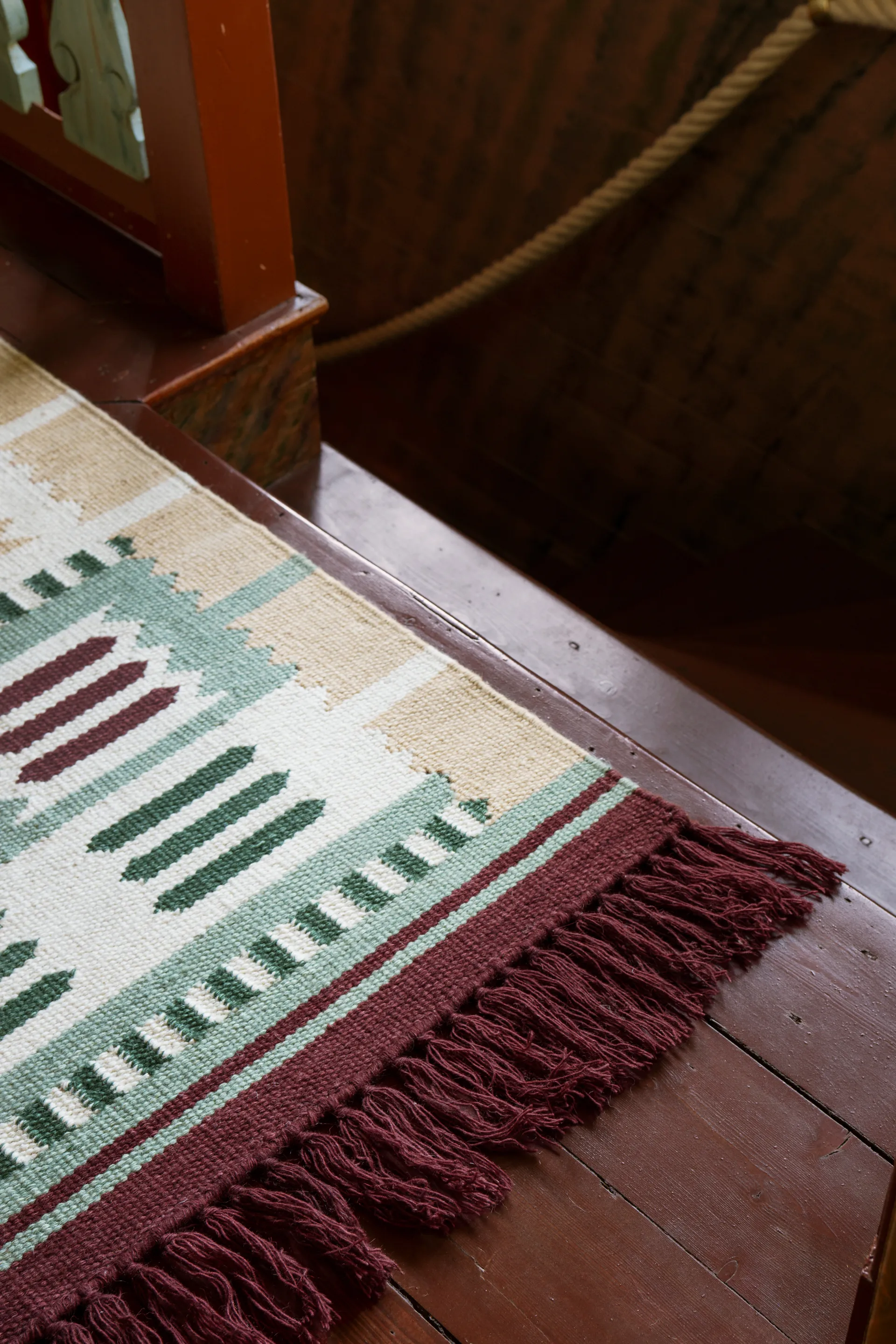 Röllakan Hilma Wollteppich, Primrose, 140x200 cm Layered