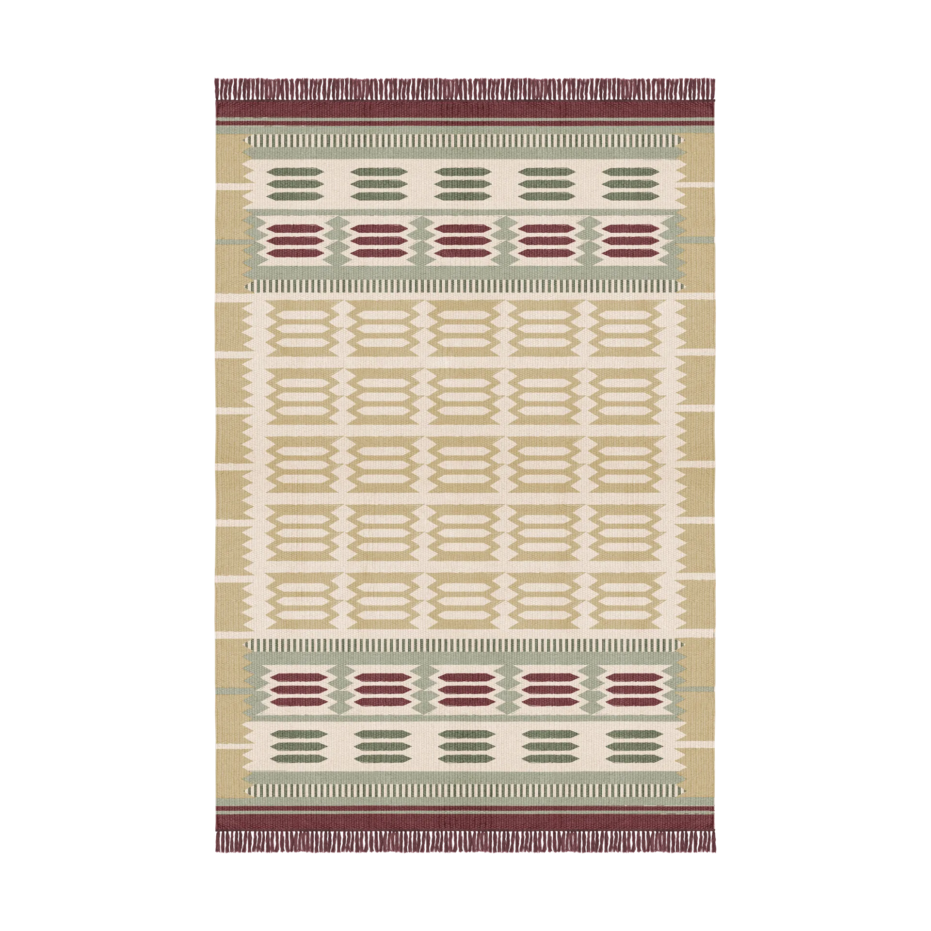 Röllakan Hilma Wollteppich, Primrose, 200x300 cm Layered