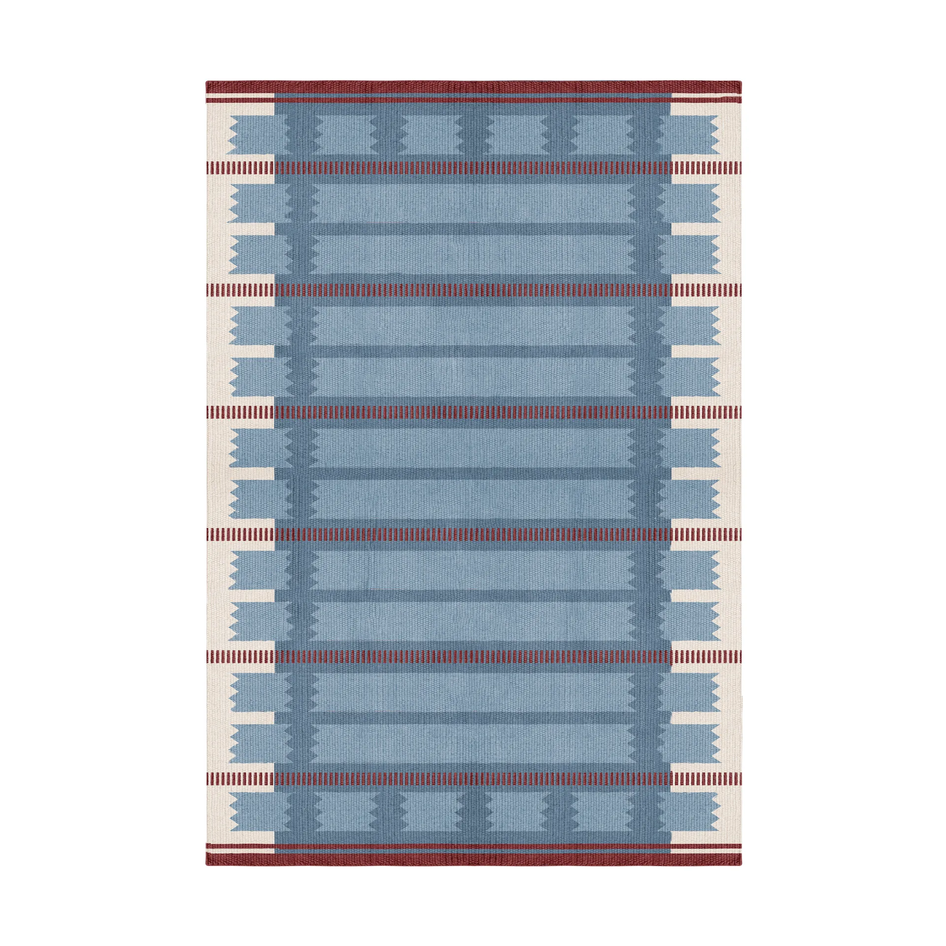 Röllakan Iris Wollteppich, Petrol, 180x270 cm Layered