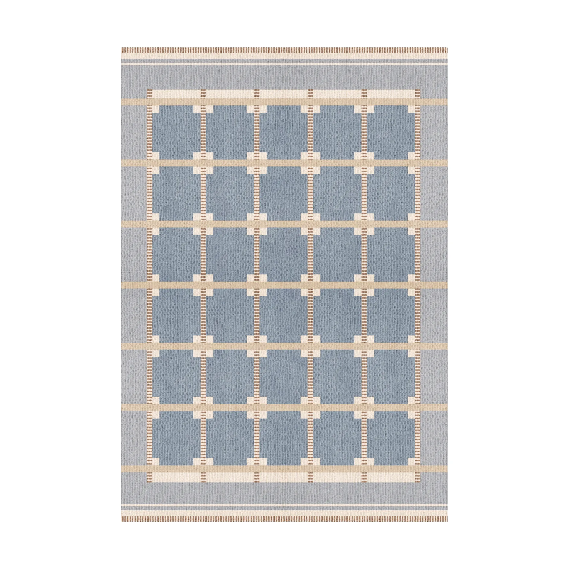 Röllakan Ruth Wollteppich, Summer sky, 250x350 cm Layered