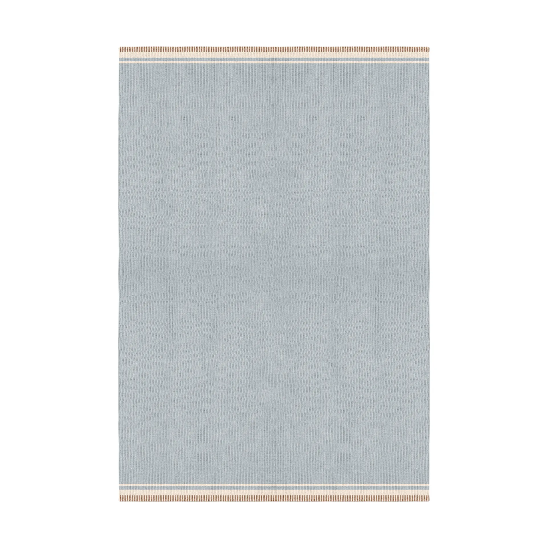 Röllakan Solid Wollteppich, Sky blue, 140x200 cm Layered