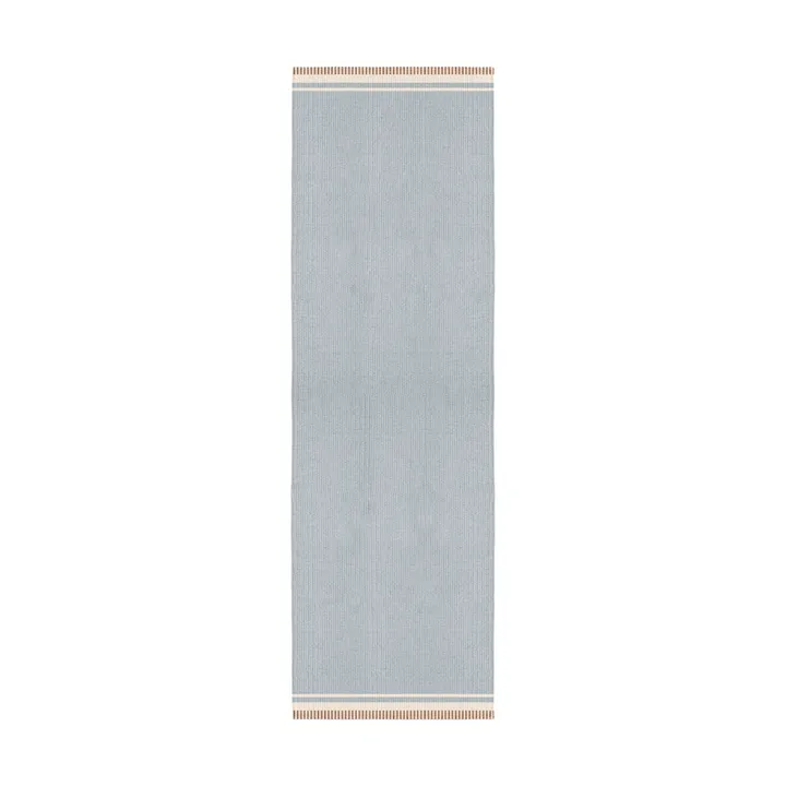 Röllakan Solid Wollteppich - Sky blue, 80x300 cm - Layered