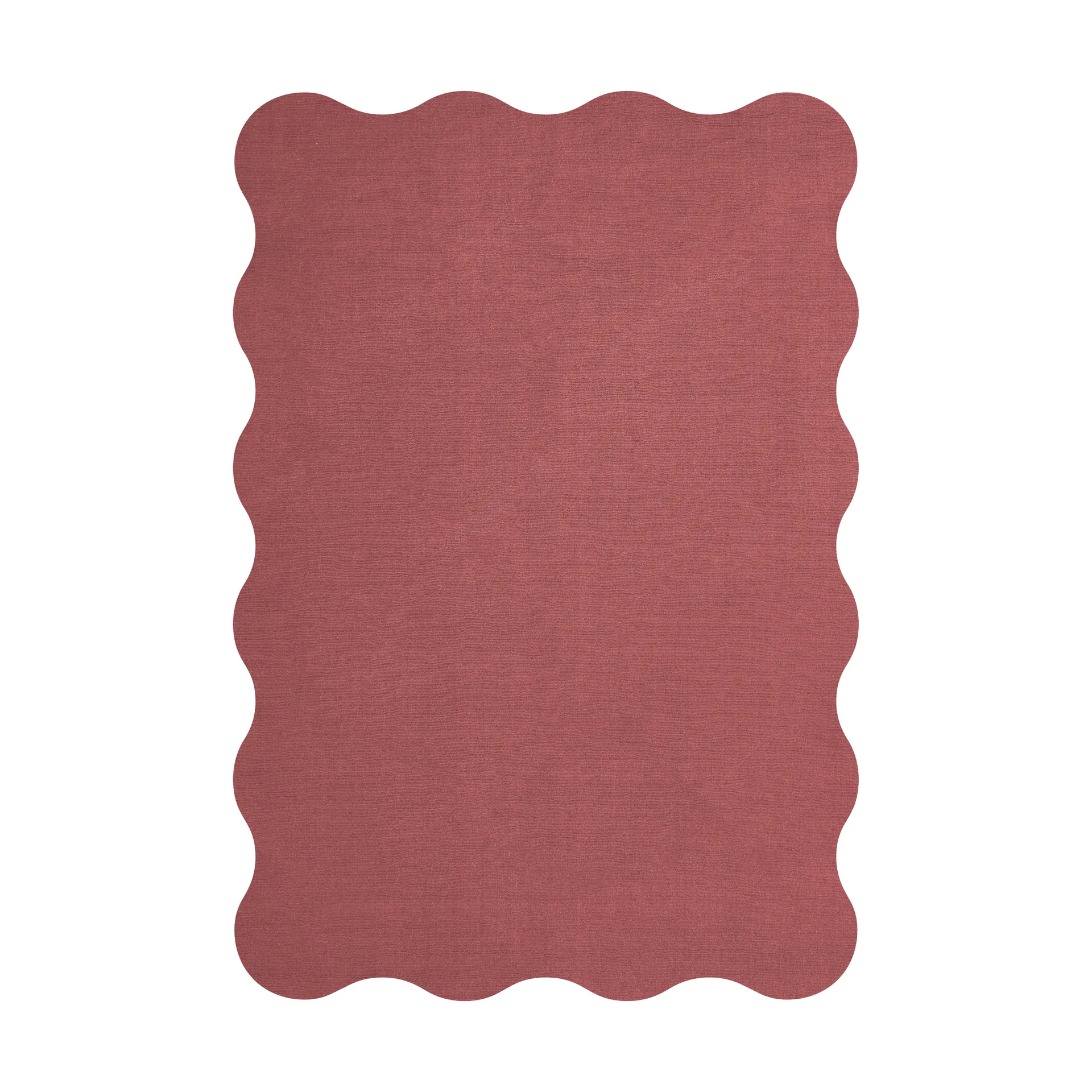 Scallop Wollteppich 200x300 cm, Rosewood red Layered