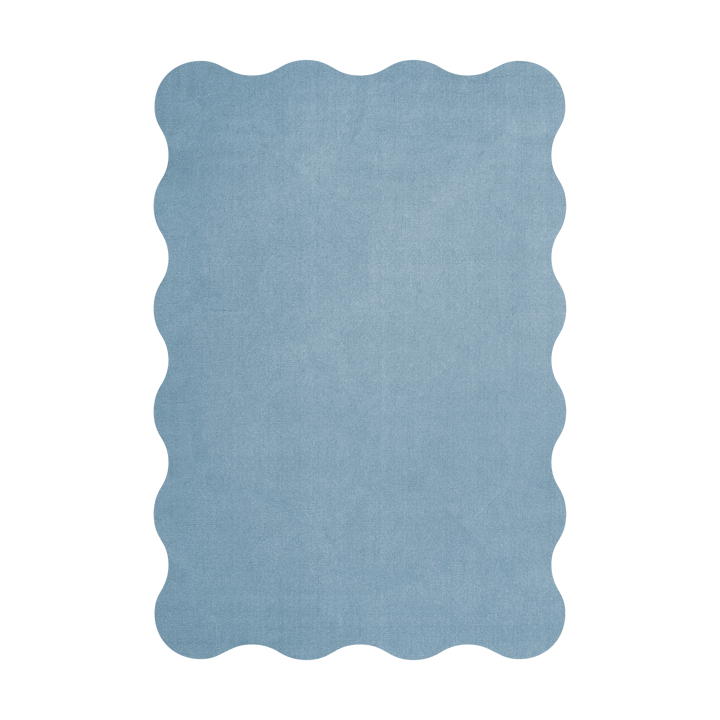 Scallop Wollteppich 200x300 cm - Soft blue - Layered