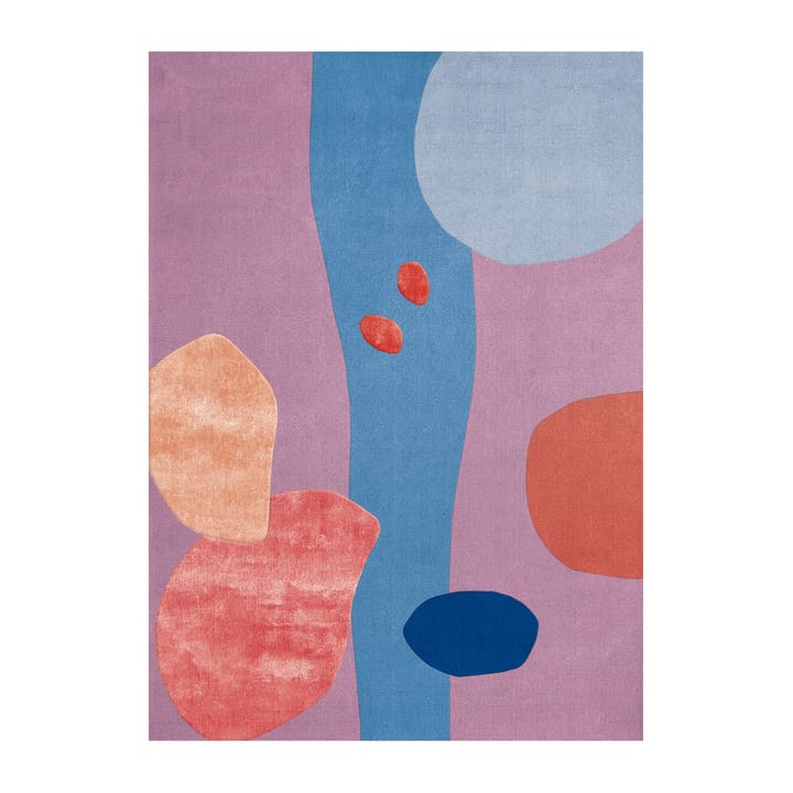 Secret Garden Wollteppich - Pink, blue, 180 x 270cm - Layered