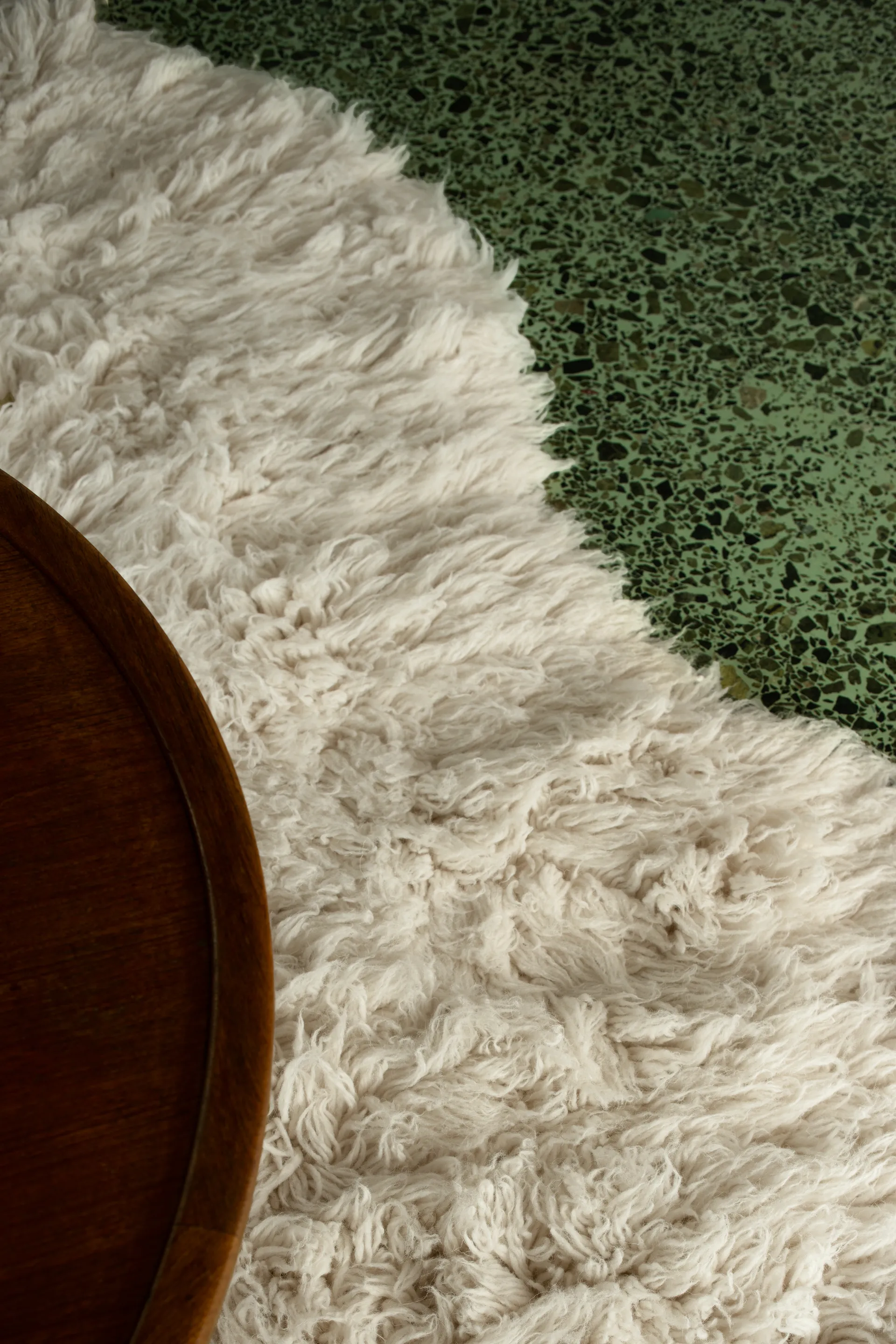Shaggy Teppich 180 x 270cm, Off White Layered