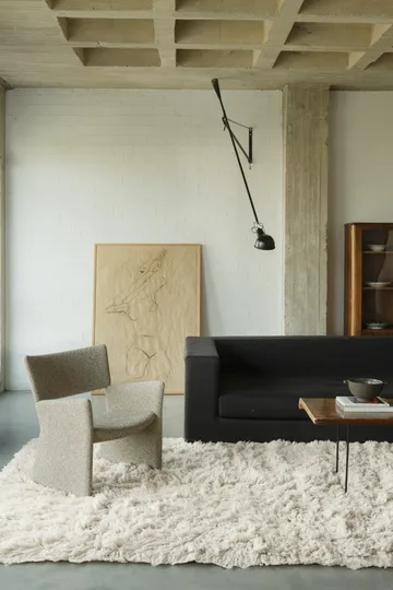 Shaggy Teppich 180 x 270cm - Off White - Layered