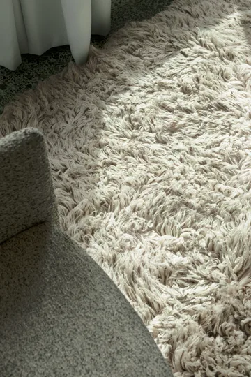 Shaggy Teppich 300 x 400cm - Bone White - Layered