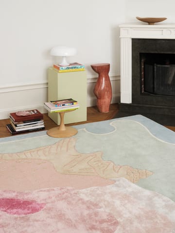 Shell Wollteppich gemustert - Blue, pink, 180 x 270cm - Layered
