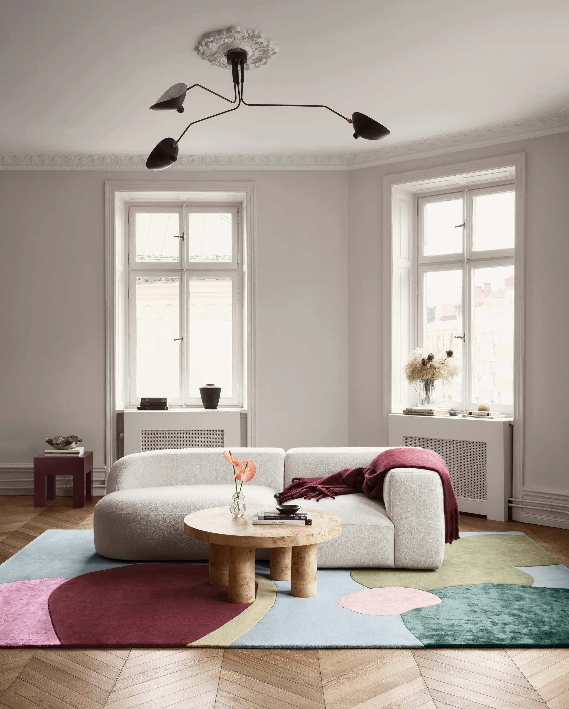 Sleeping Flower Wollteppich, 180x270 cm Layered