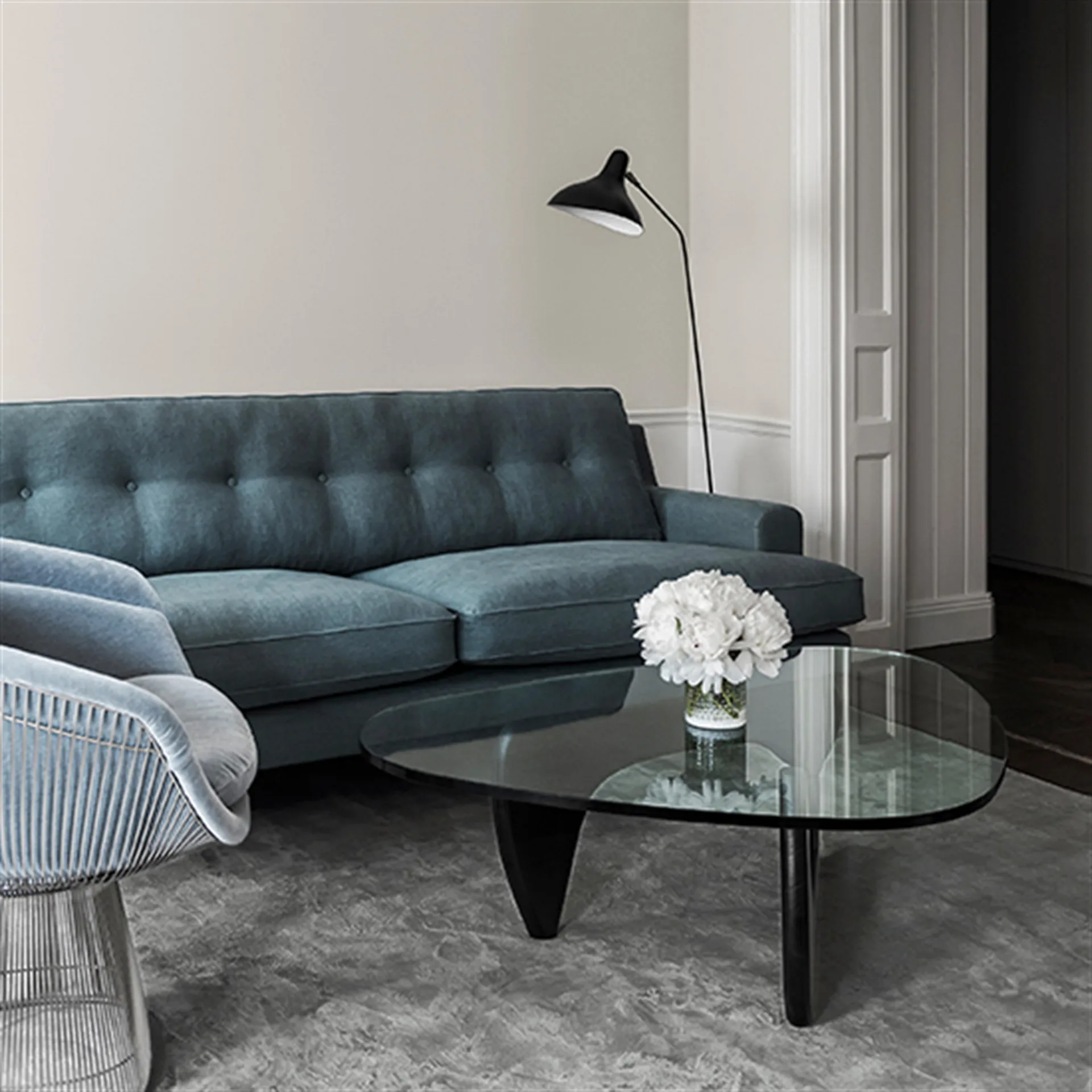 Solid viskos Teppich, 250 x 350cm, Elephant gray (Grau) Layered