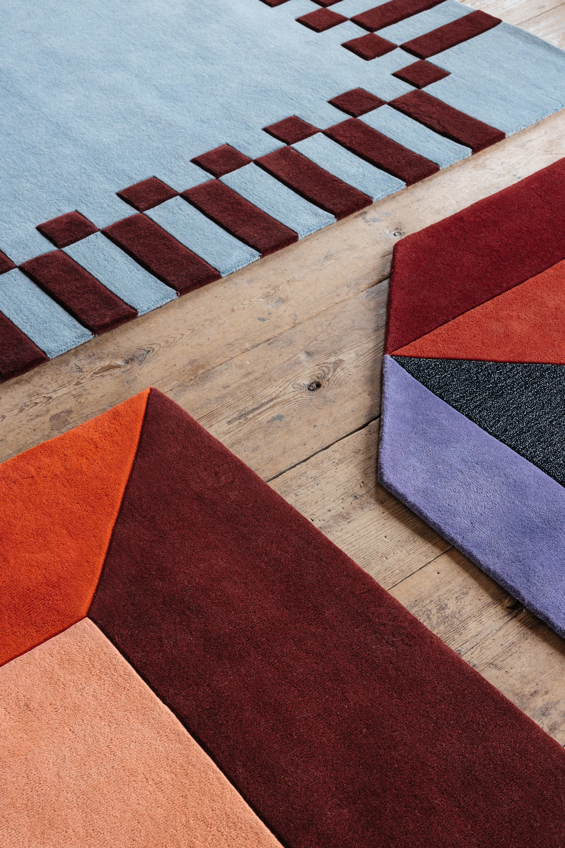 Teklan Box Wollteppich, Corals, 250x350 cm Layered