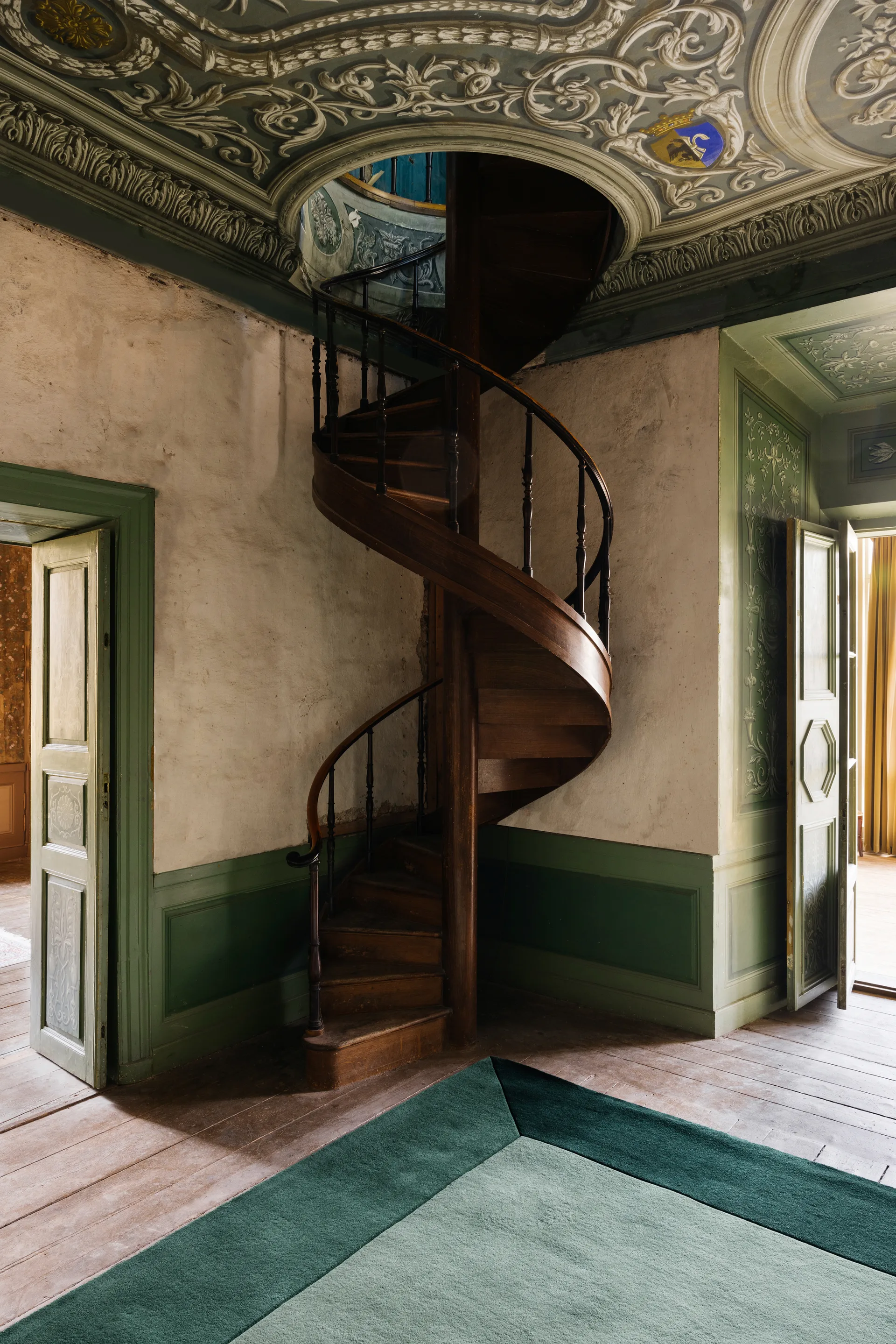 Teklan Box Wollteppich, Greens, 180x270 cm Layered