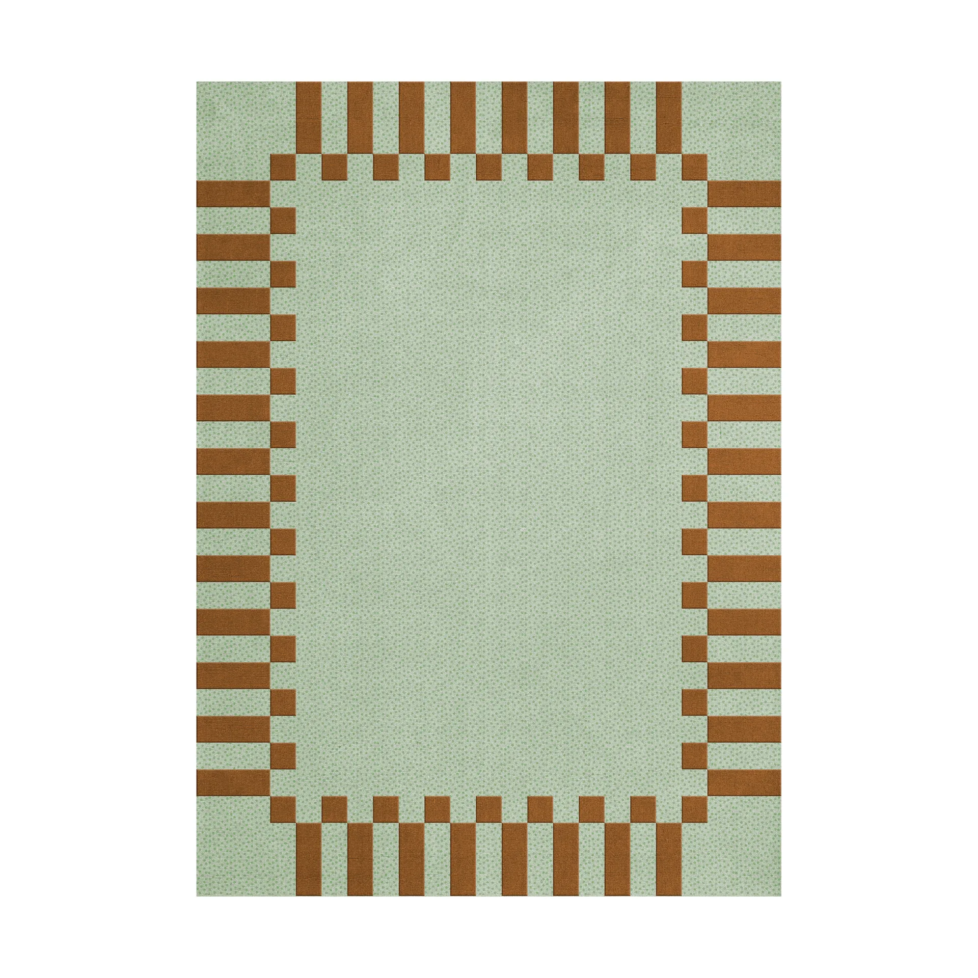 Teklan Frame Wollteppich, Pistachio Camel, 250x350 cm Layered