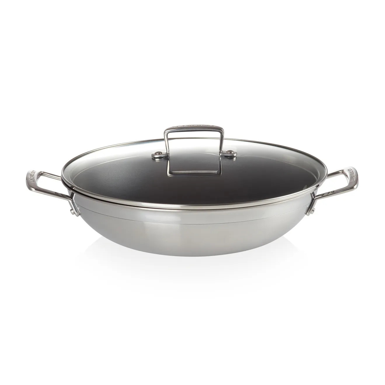 Le Creuset 3-lagige Antihaft-Wokpfanne mit Glasdeckel, 4,3 l Le Creuset