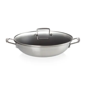Le Creuset 3-lagige Antihaft-Wokpfanne mit Glasdeckel - 4,3 l - Le Creuset
