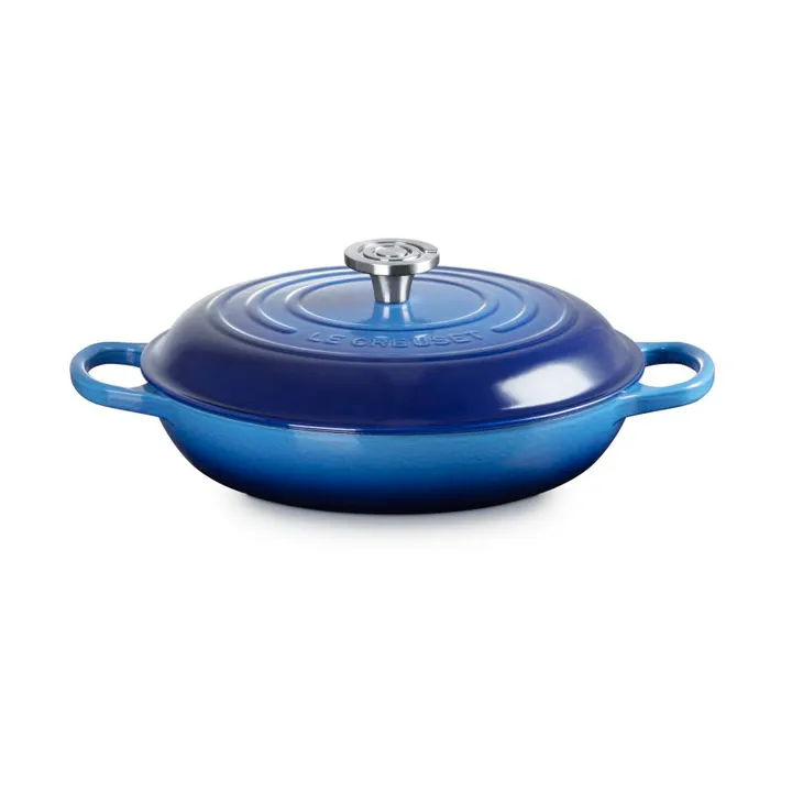 Le Creuset Classic Gusseisen-Buffetbräter mit Glasdeckel - Azure, 3,5 l - Le Creuset