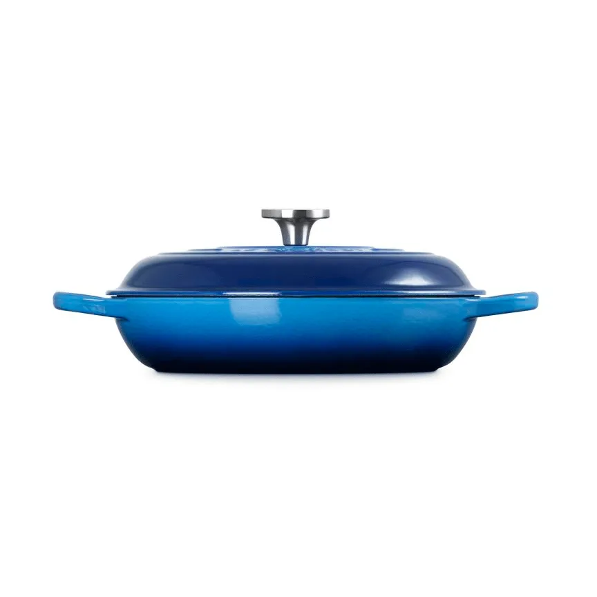 Le Creuset Classic Gusseisen-Buffetbräter mit Glasdeckel, Azure, 3,5 l Le Creuset