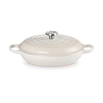Le Creuset Classic Gusseisen-Buffetbräter mit Glasdeckel - Baiser, 3,5 l - Le Creuset