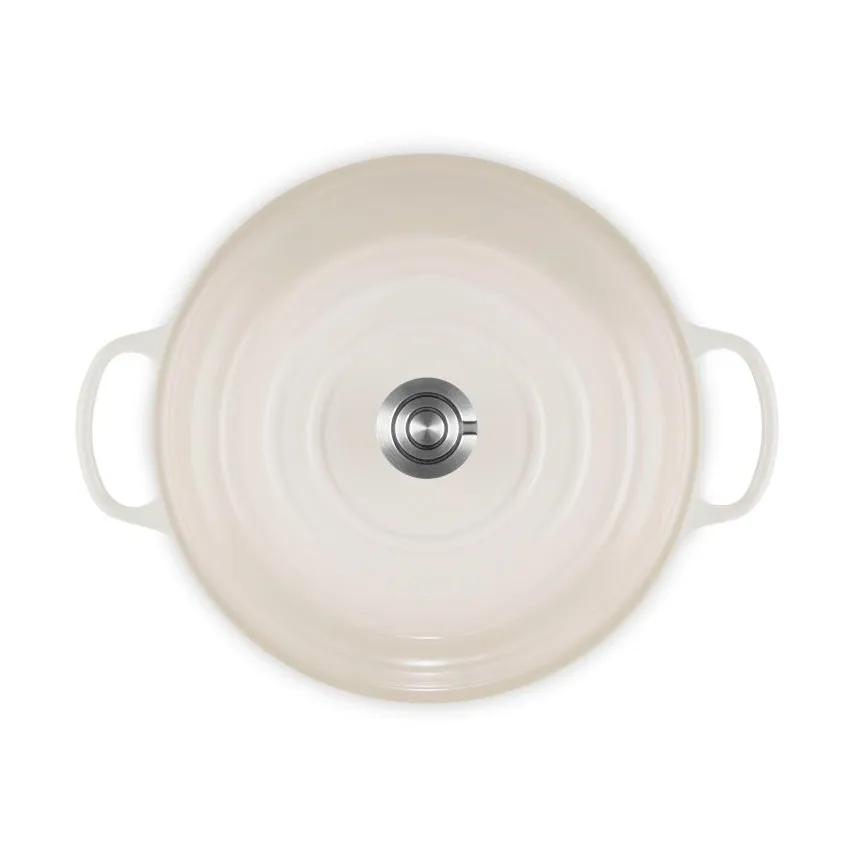Le Creuset Classic Gusseisen-Buffetbräter mit Glasdeckel, Baiser, 3,5 l Le Creuset