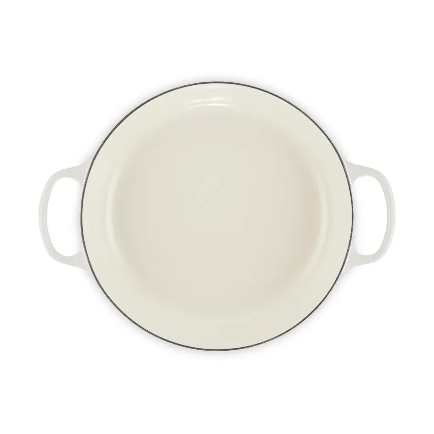 Le Creuset Classic Gusseisen-Buffetbräter mit Glasdeckel, Baiser, 3,5 l Le Creuset
