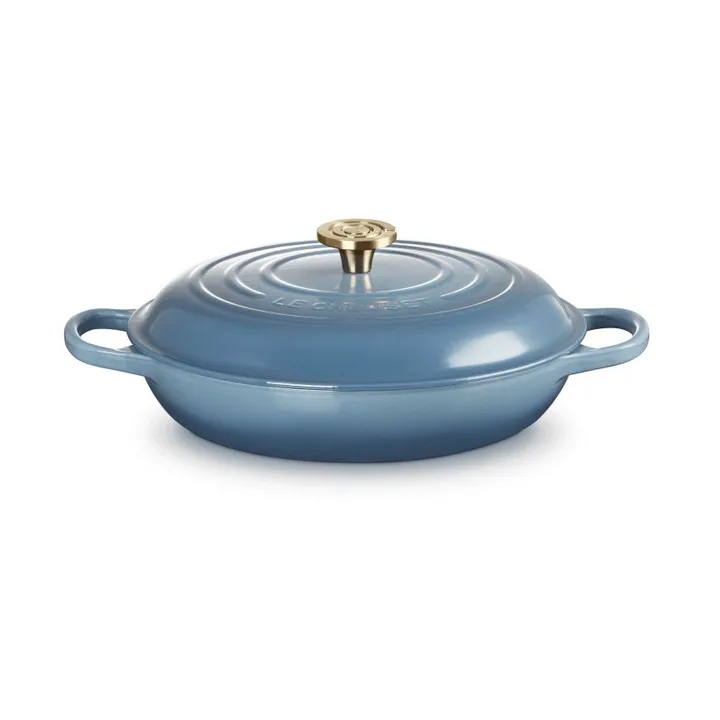 Le Creuset Classic Gusseisen-Buffetbräter mit Glasdeckel - Chambray, 3,5 l - Le Creuset