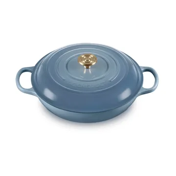 Le Creuset Classic Gusseisen-Buffetbräter mit Glasdeckel - Chambray, 3,5 l - Le Creuset
