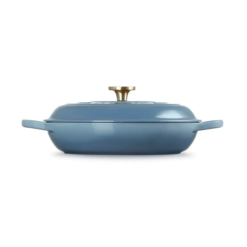 Le Creuset Classic Gusseisen-Buffetbräter mit Glasdeckel, Chambray, 3,5 l Le Creuset