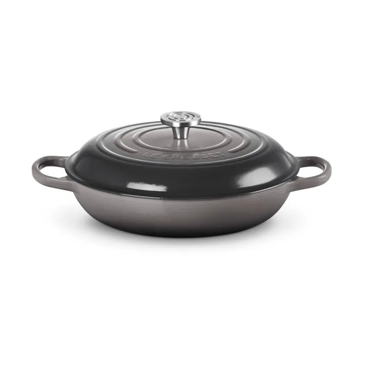 Le Creuset Classic Gusseisen-Buffetbräter mit Glasdeckel - Feuerstein, 3,5 l - Le Creuset