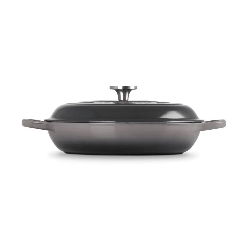 Le Creuset Classic Gusseisen-Buffetbräter mit Glasdeckel, Feuerstein, 3,5 l Le Creuset