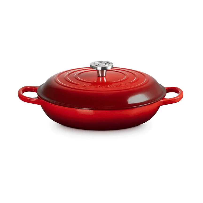 Le Creuset Classic Gusseisen-Buffetbräter mit Glasdeckel, Karmesinrot, 3,5 l Le Creuset