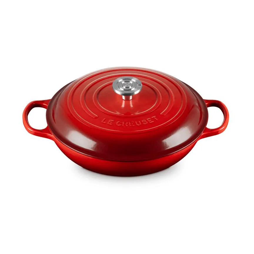 Le Creuset Classic Gusseisen-Buffetbräter mit Glasdeckel, Karmesinrot, 3,5 l Le Creuset
