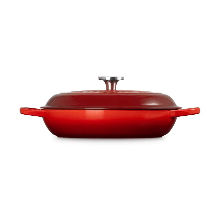 Le Creuset Classic Gusseisen-Buffetbräter mit Glasdeckel, Karmesinrot, 3,5 l Le Creuset