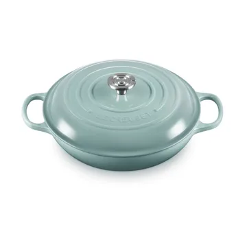 Le Creuset Classic Gusseisen-Buffetbräter mit Glasdeckel - Meersalz, 3,5 l - Le Creuset