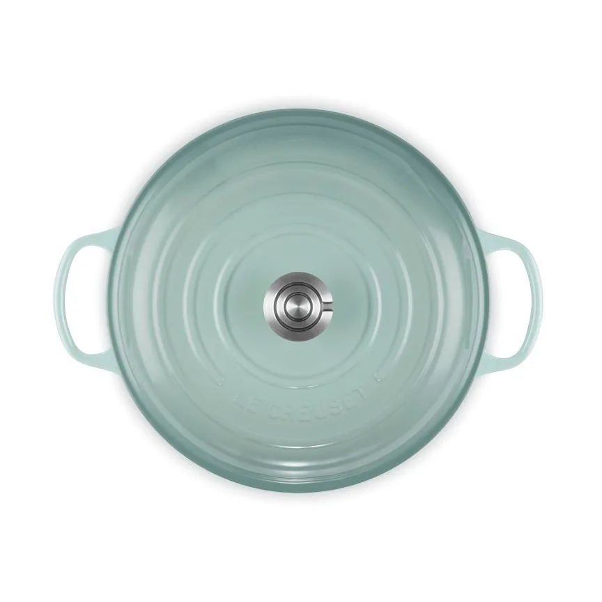 Le Creuset Classic Gusseisen-Buffetbräter mit Glasdeckel, Meersalz, 3,5 l Le Creuset