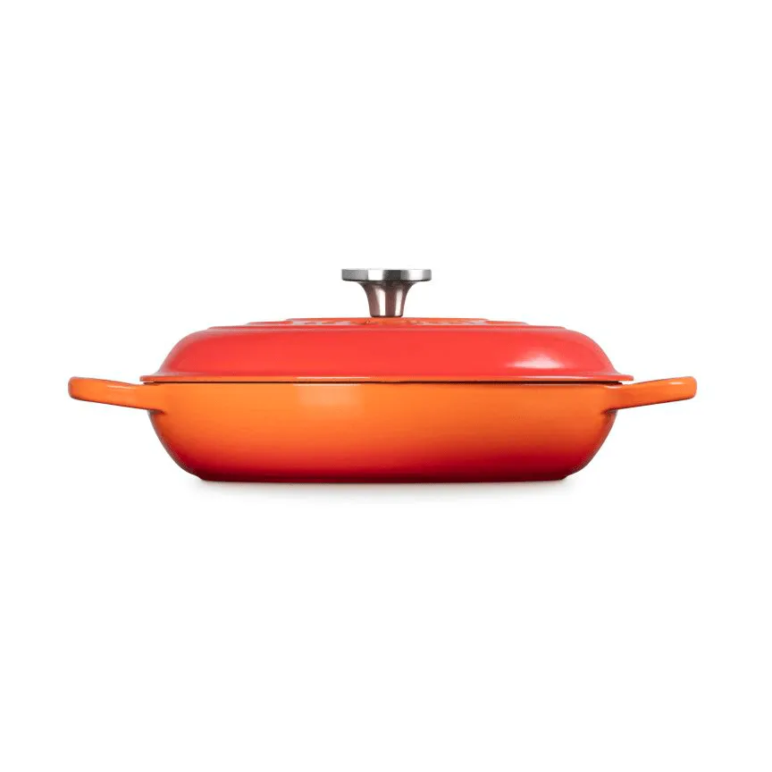 Le Creuset Classic Gusseisen-Buffetbräter mit Glasdeckel, Volcanic, 3,5 l Le Creuset