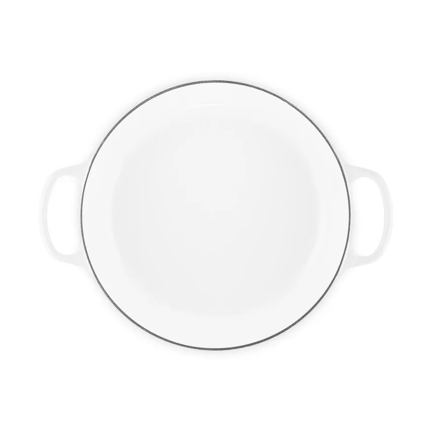 Le Creuset Classic Gusseisen-Buffetbräter mit Glasdeckel, Weiß, 3,5 l Le Creuset