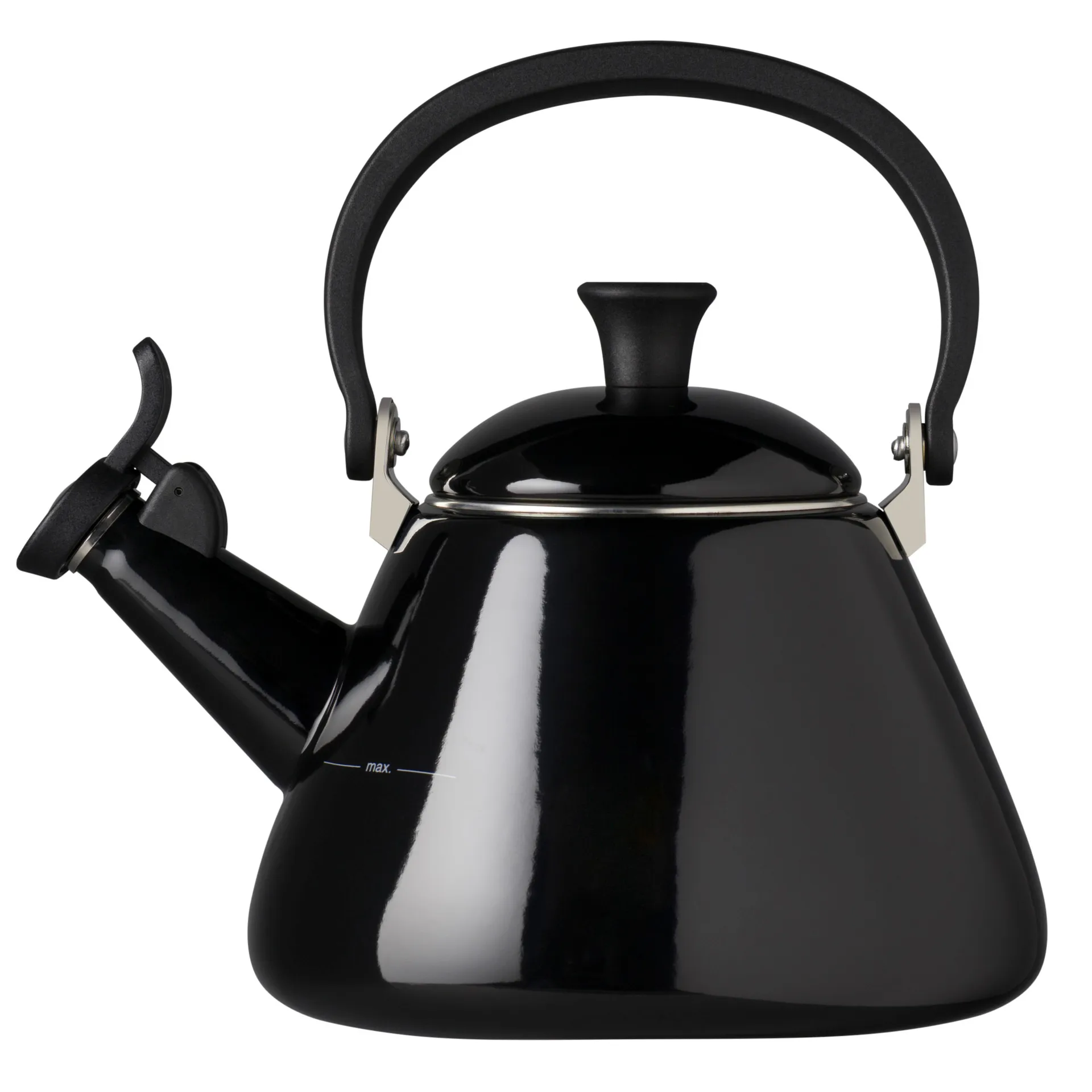 Le Creuset Kone Wasserkessel mit Pfeife, Schwarz Le Creuset