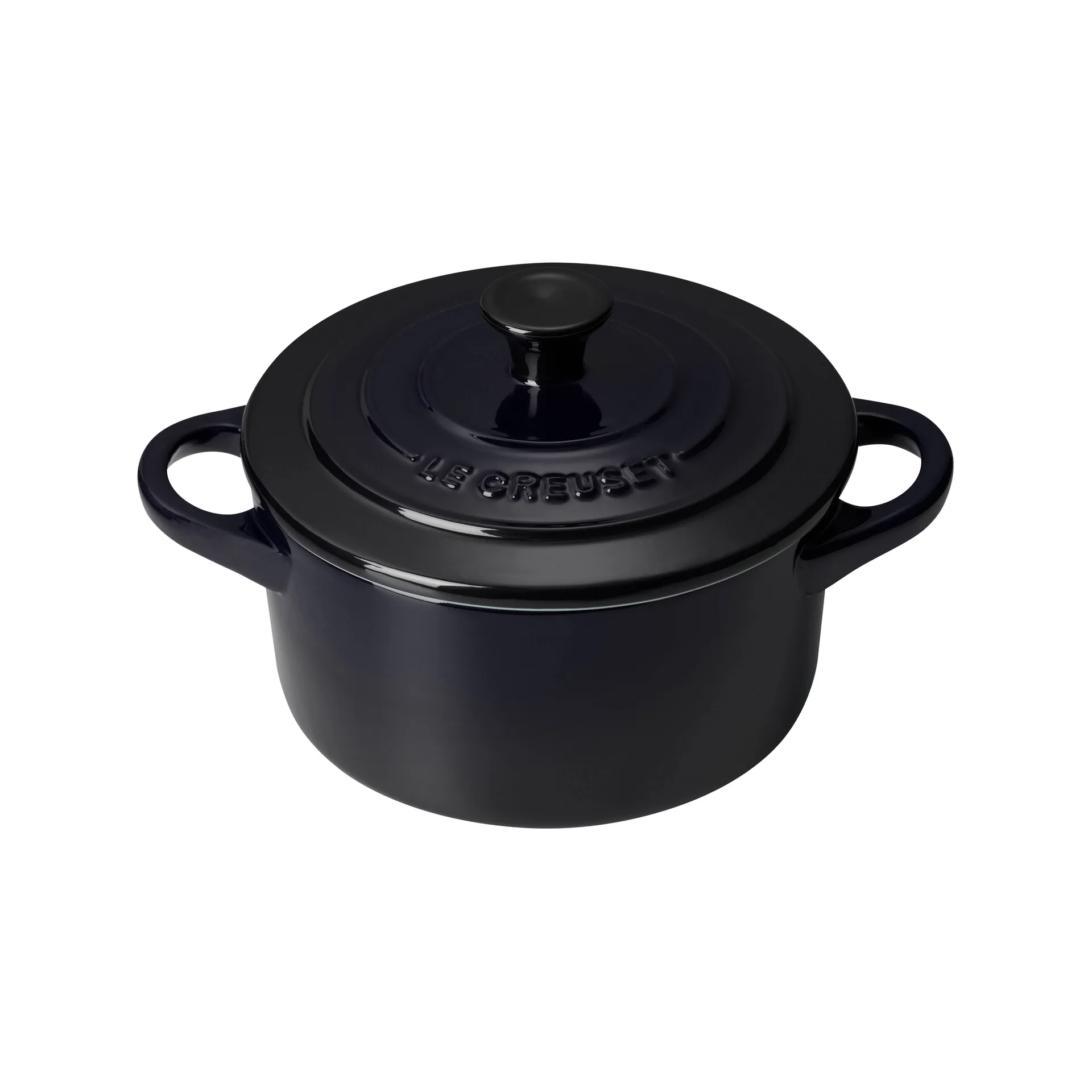 Le Creuset Mini-Cocotte 10cm, Schwarz Le Creuset