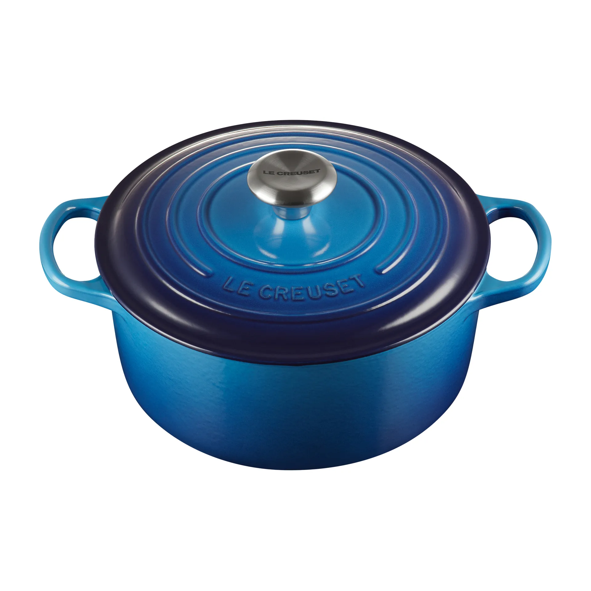 Le Creuset Signature Bräter rund 4,2 l, Azure blue Le Creuset