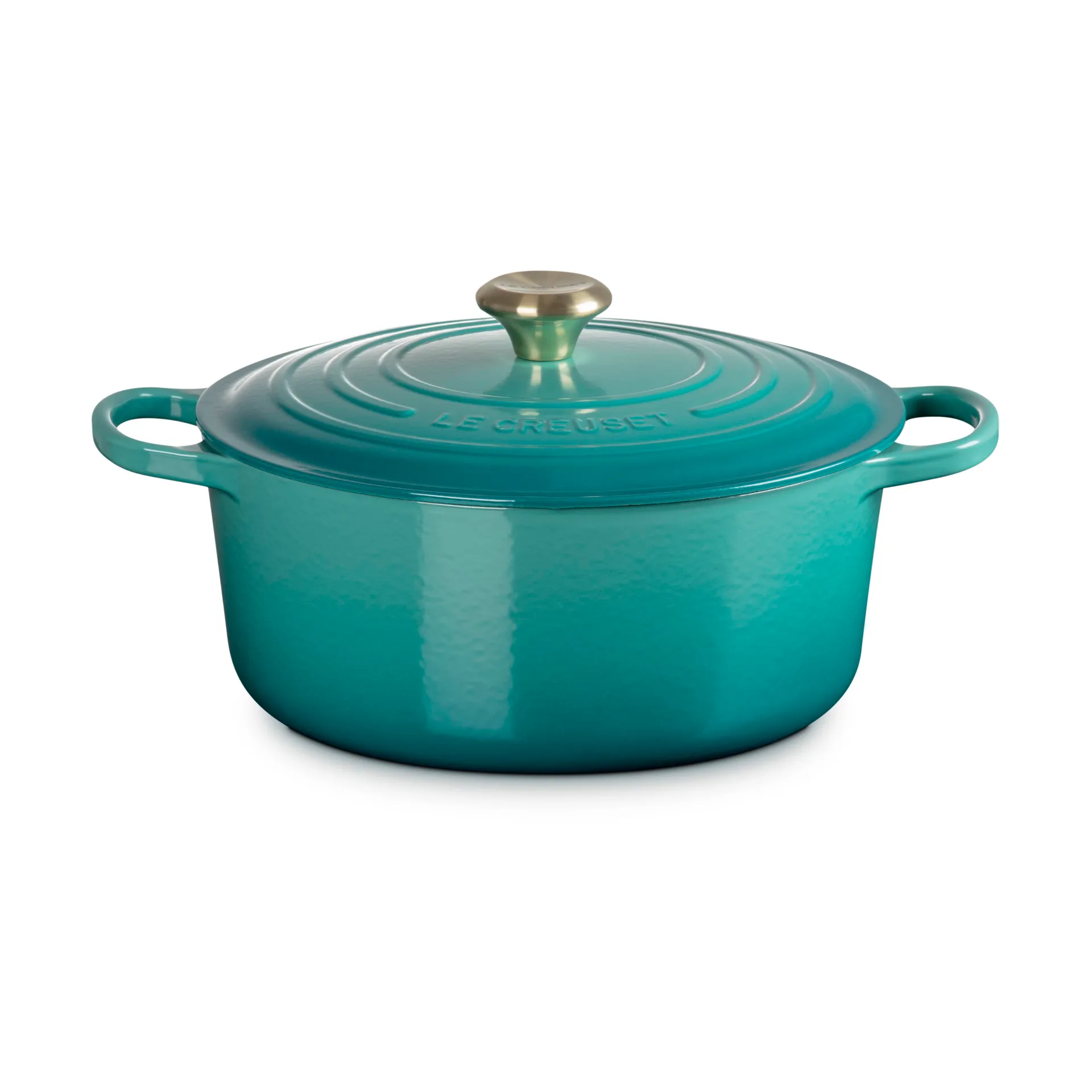 Le Creuset Signature Bräter rund 4,2 l, Bleu Riviera Le Creuset