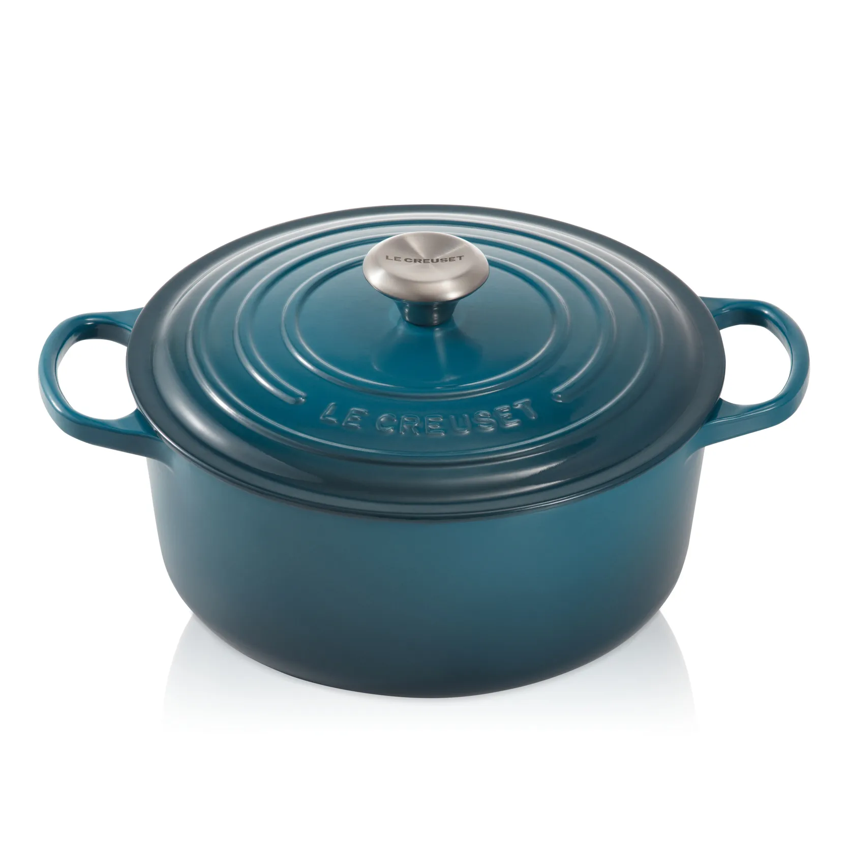 Le Creuset Signature Bräter rund 4,2 l, Deep Teal Le Creuset