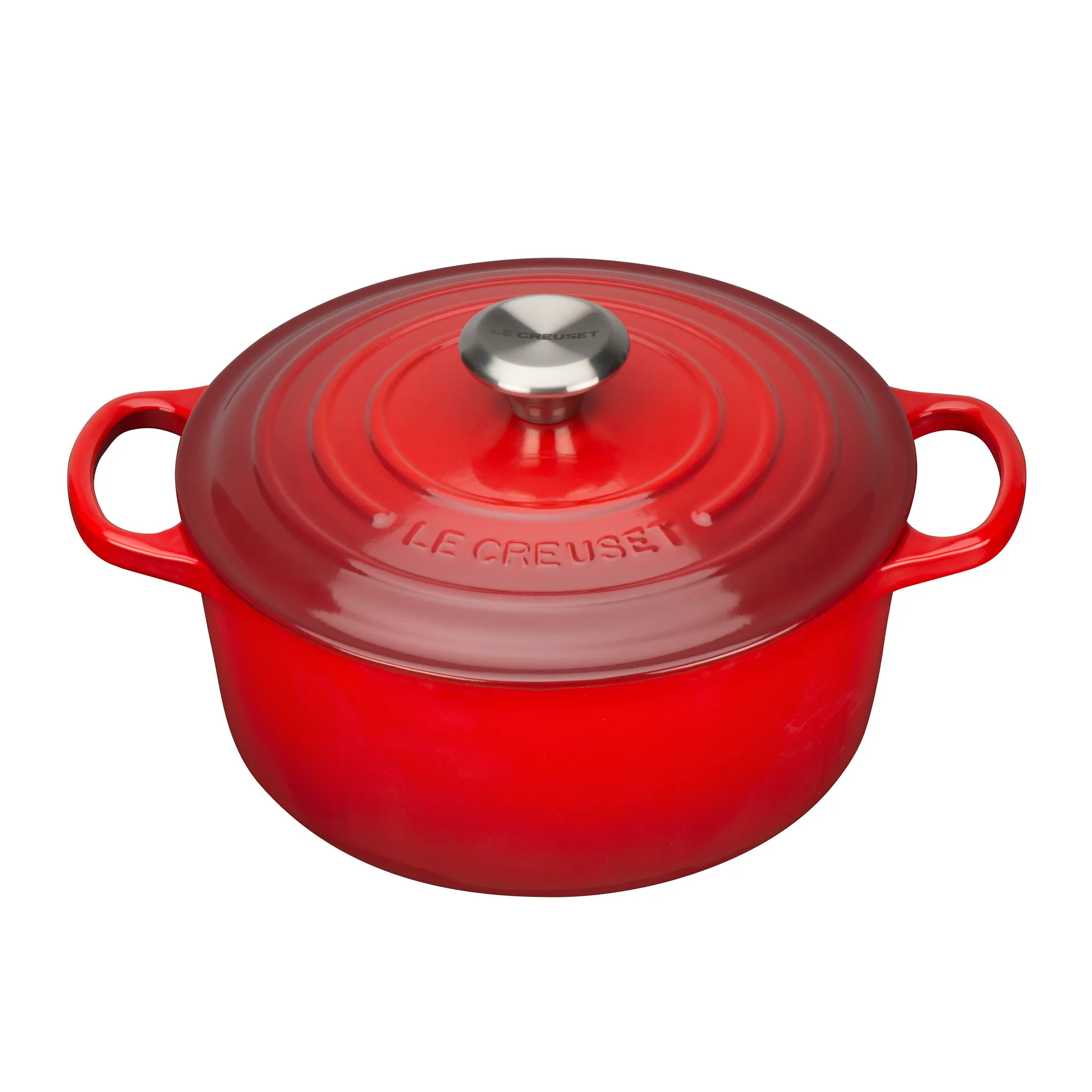 Le Creuset Signature Bräter rund 4,2 l, Kirschrot Le Creuset