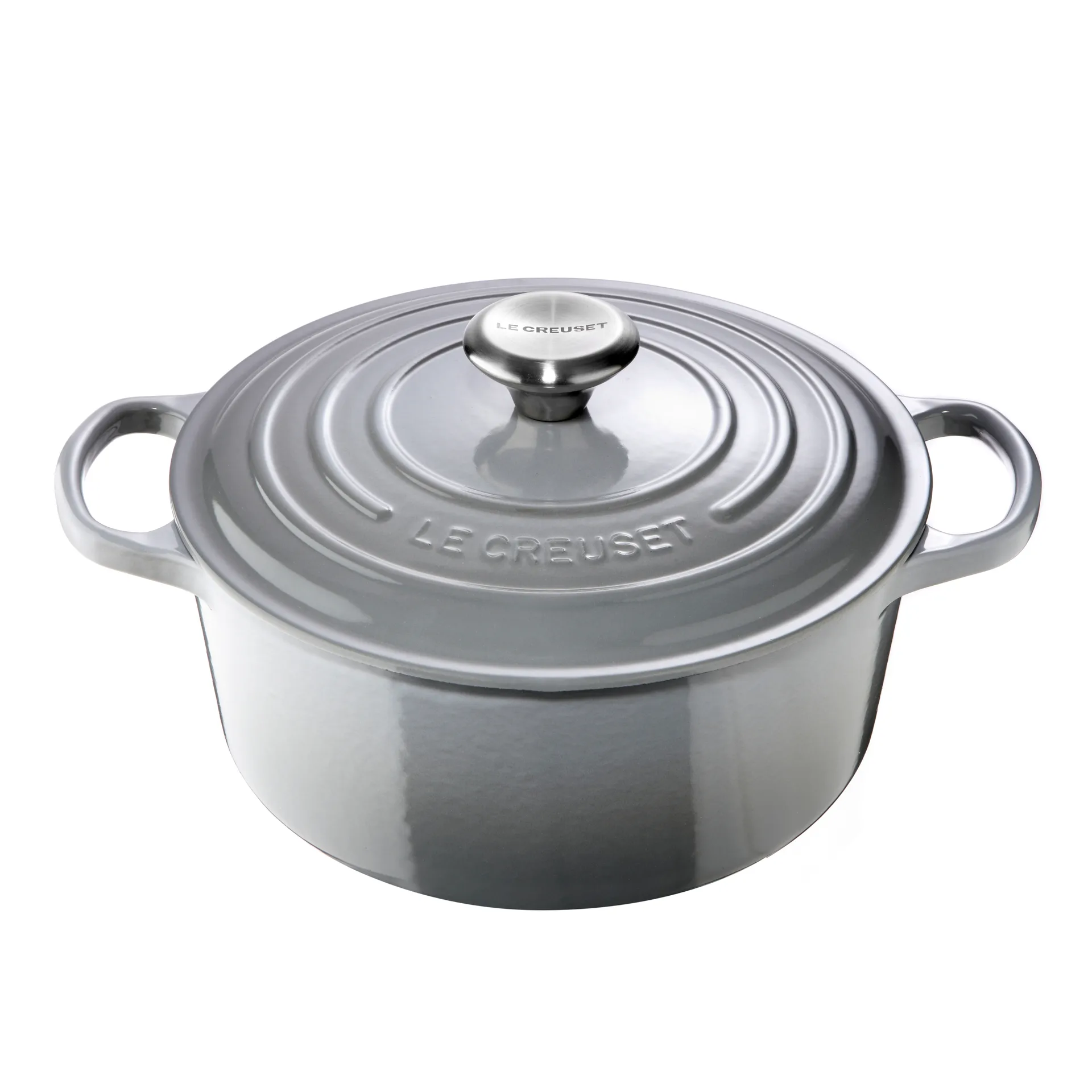 Le Creuset Signature Bräter rund 4,2 l, Perlgrau Le Creuset