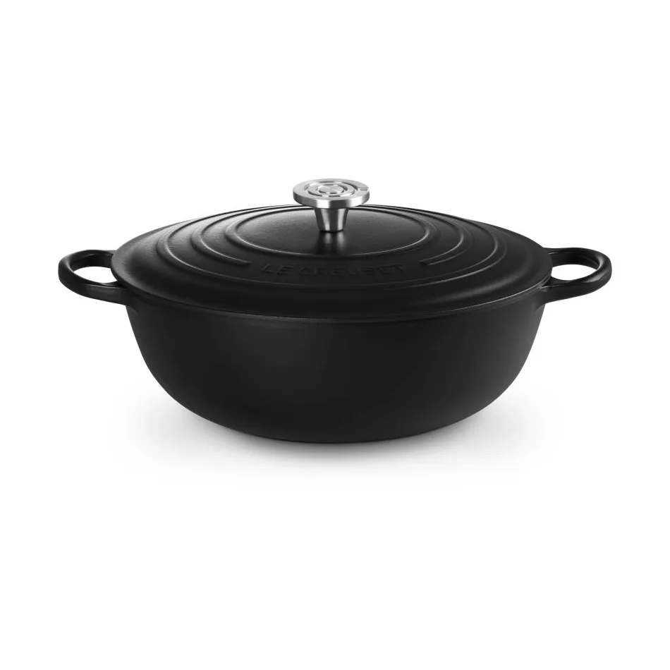 Le Creuset Signature Gusseisen-Bräter, Matt Schwarz, 7 l Le Creuset