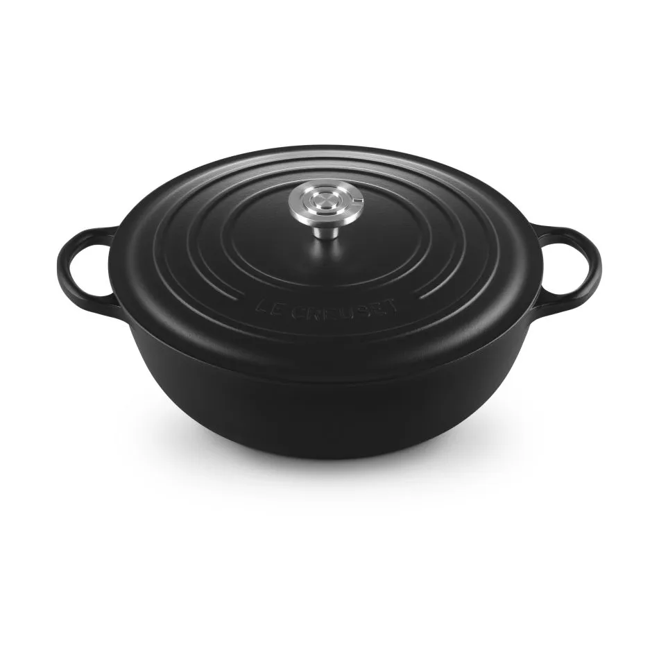 Le Creuset Signature Gusseisen-Bräter, Matt Schwarz, 7 l Le Creuset